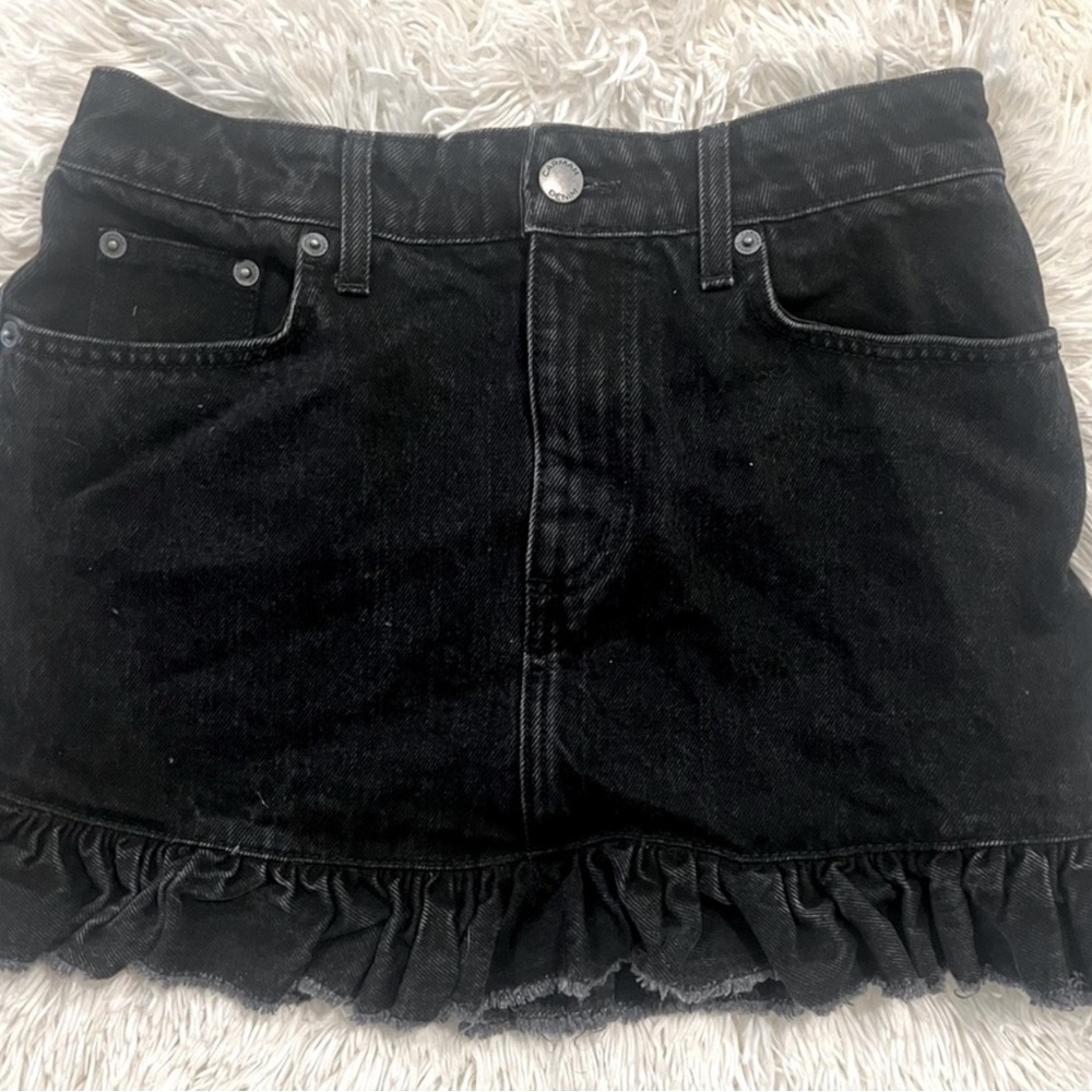 Ruffle denim mini skirt - Picture 4 of 5